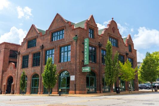 Schlafly Tap Room is housed in a beautiful red-brick building in downtown St Louis.