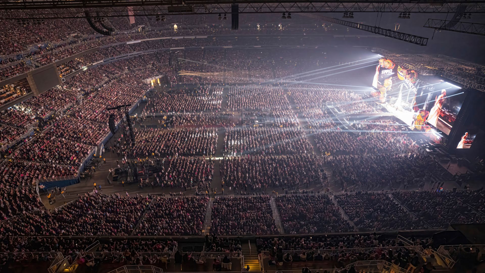 Pink performs to a sold-out crowd at The Dome at America's Center in St Louis.