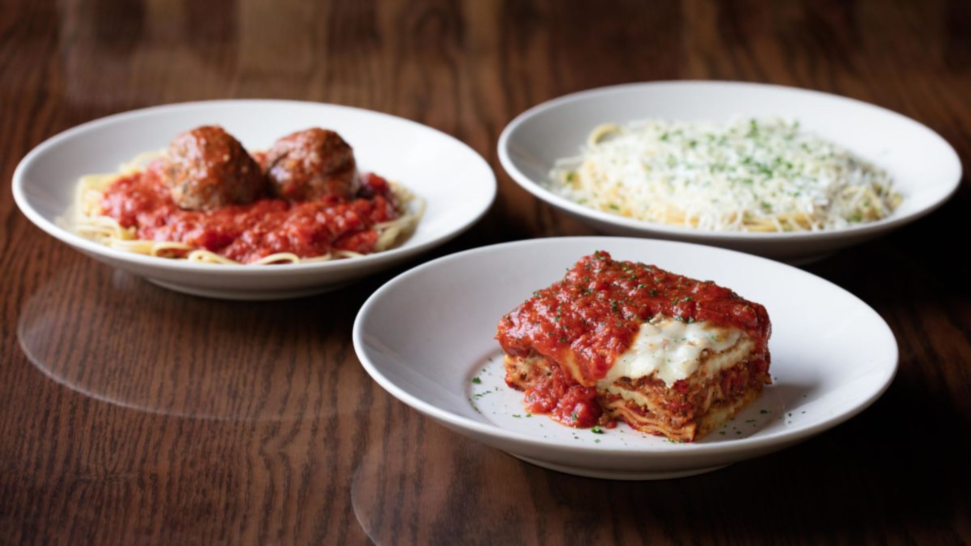 The Old Spaghetti Factory serves heaping plates of pasta for the whole family.