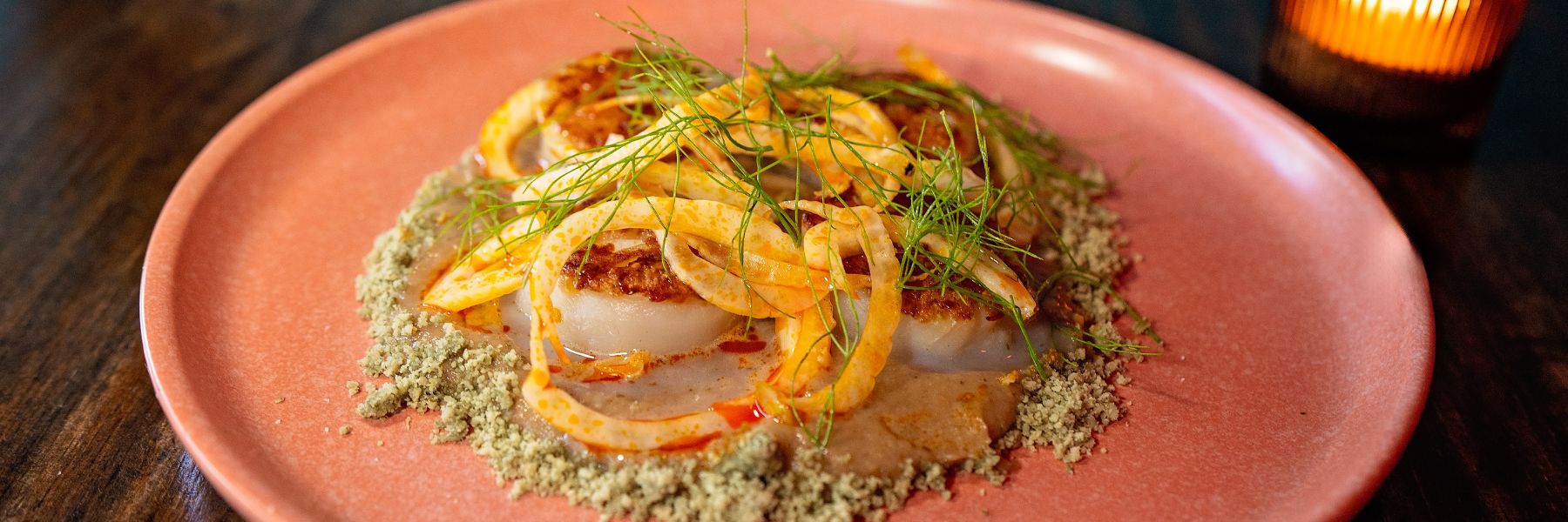 The scallops at this Mexican restaurant in St Louis are plated with white chocolate mole.