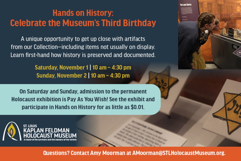 Hands on History at St. Louis Kaplan Feldman Holocaust Museum.