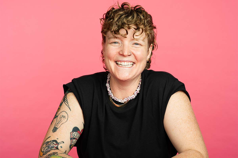 Rachel Scanlon at Helium Comedy Club.