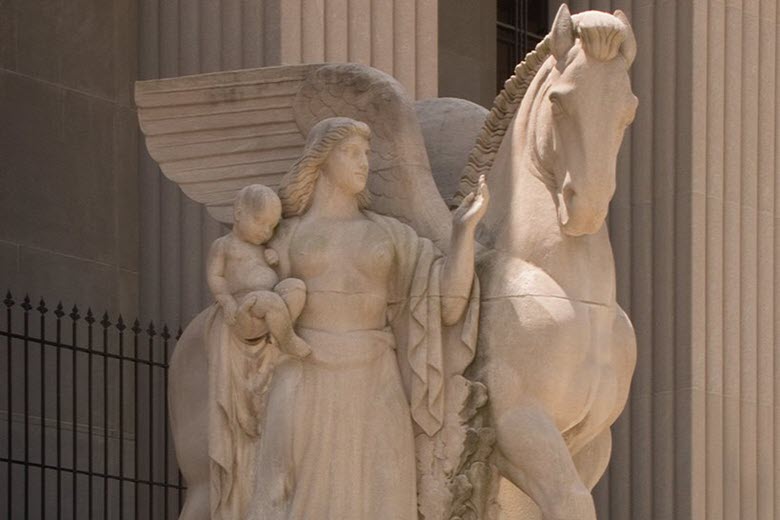 THE FOUR FIGURES: Courage, Vision, Loyalty, and Sacrifice brought to life through music at Soldiers Memorial.