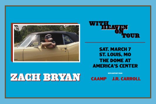 Zach Bryan will begin his With Heaven On Tour in St Louis on March 7, 2026.