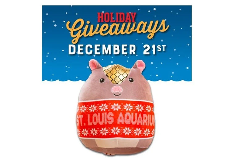 Armadillo Plush Giveaway at St. Louis Aquarium at St. Louis Union Station.
