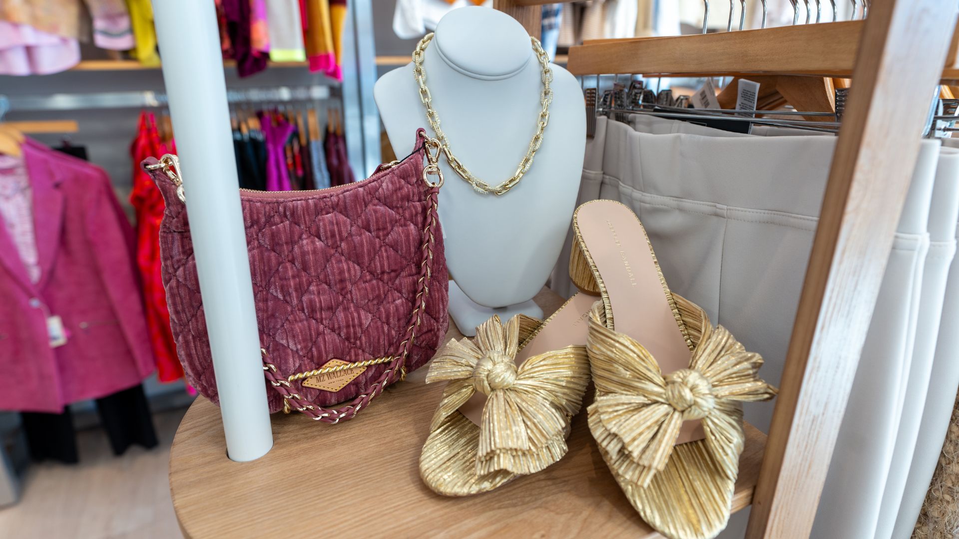 Alongside clothing, Mister Guy Women's Clothing sells accessories like necklaces, purses and high heels.