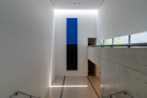 Blue Black by Ellsworth Kelly is one of only three permanent works at the Pulitzer Arts Foundation.