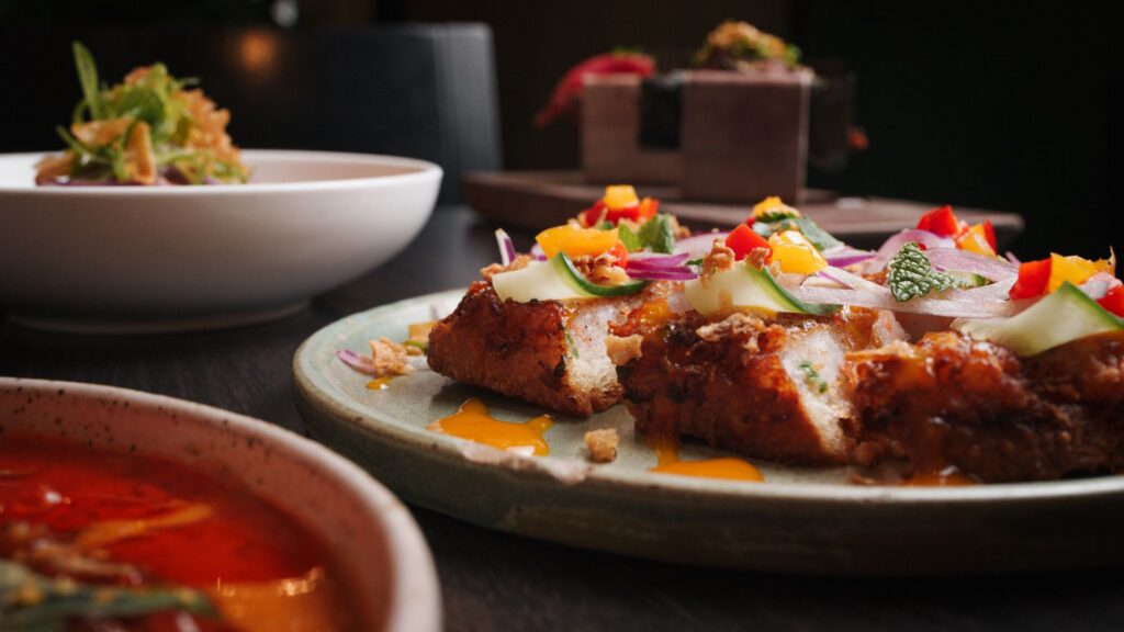 A spread at Indo in St Louis includes the crowd-pleasing shrimp toast.
