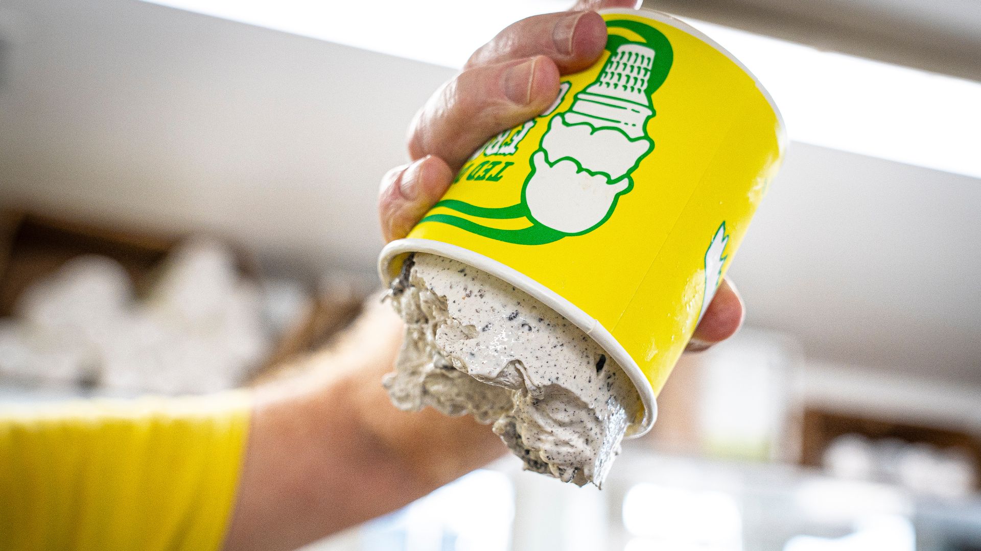 At Ted Drewes, the famous ice cream desserts are served upside down.