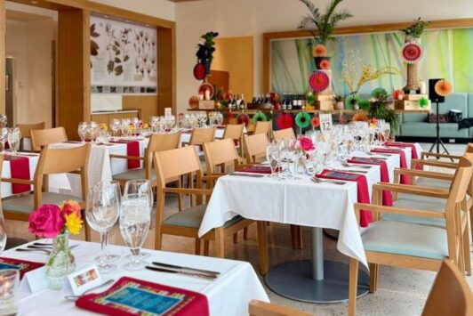 Around the World Wine Dinner at Missouri Botanical Garden.