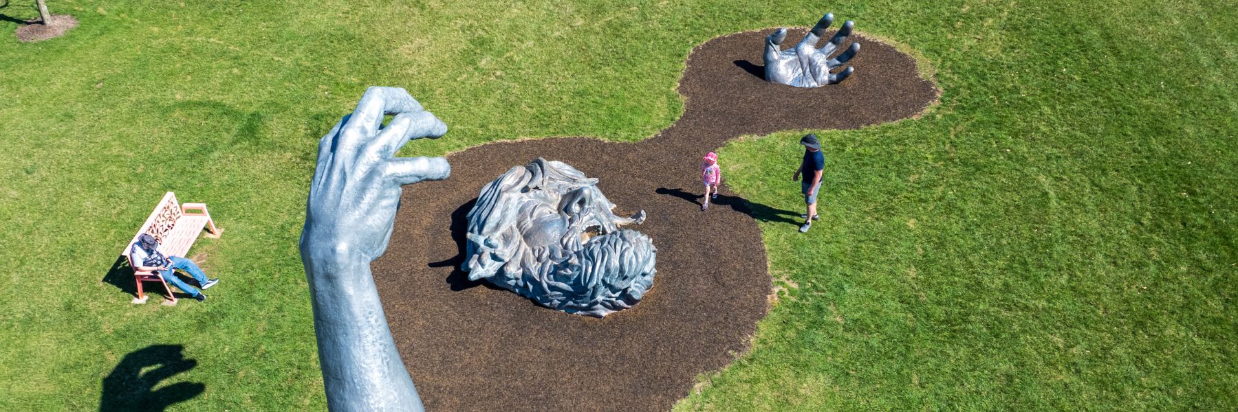 The Awakening, a dramatic sculpture in Chesterfield, is one of the best places to take photos in St Louis.