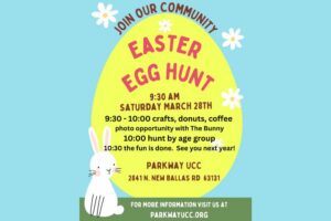 Community Easter Egg Hunt at Parkway United Methodist Church.