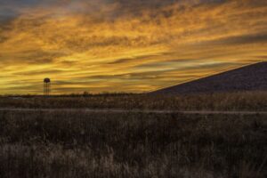 Sunset on the Cell at The Weldon Spring Site Interpretive Center.