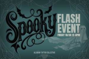 Halloween Tattoo Flash Event at Alchemy Tattoo Collective.